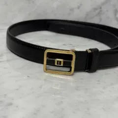 Yves saint Laurent イヴサンローラン ベルト ブラック 金
