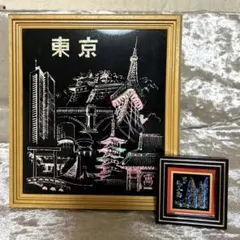 東京 観光名所 北海道花の礼文島　卓上ホログラムアートパネル 置物　壁掛け