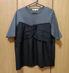 23区 スムースデザイン　コンビ　カットソー　38 グレー系