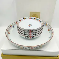 たち吉 花づくし 取り分け揃 大皿1枚 ＆ 小皿5枚（計6枚セット）のサムネイル