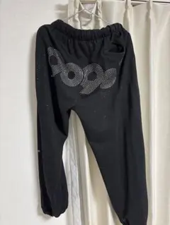 9090 girl90 Logo Glitter Sweat Pantsブラック
