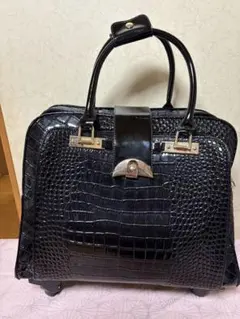 代官山クロシェット ナタリーヌトロア千鳥格子柄ボストンキャリー