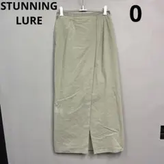 STUNNING LURE ロングスカート　0 カーキ　ナイロン　タイトスカート