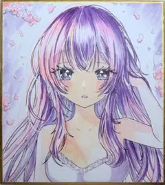 原画】手描き アナログ オリジナルイラスト 大色紙 No.91 - メルカリ