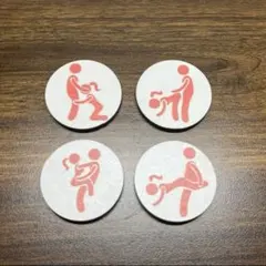 4つセット ゴルフ おもしろマーカー