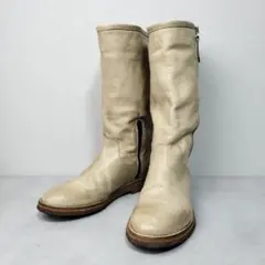 良品✨️DOVER ロングブーツ レザー カーキ シボ革本革