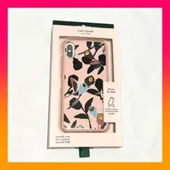 ケイトスペード　iPhoneXS Max手帳型カバー　黒い透かしの薔薇の模様。 ケイトスペード iPhoneXS Max手帳型カバー 黒い透かしの薔薇の模様