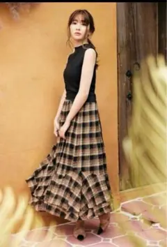 herlipto cotton-Blend Voile Maxi Skirt