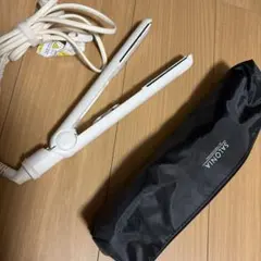 SALONIA セラミックストレートヘアアイロン ホワイト　収納ケース付き