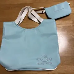 サンリオ　Sanrio HELLO KITTY 水色 トートバッグとポーチセット