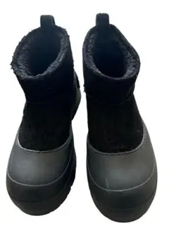 今季 新作 ディーゼル ムートン風ショートブーツ ブラック 厚底 Sサイズ