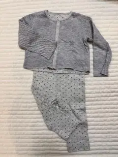 PETIT BATEAU グレー ストライプ ドット柄 セット 80cm