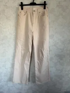 UNIQLO ワイドストレートジーンズ ピンク 24