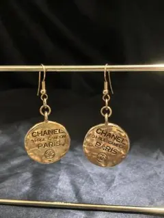 シャネル カンボン プレート ココマーク 31 フック ピアス コイン ゴールド