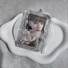 No.57 デコフレーム☪︎トレカケースキーホルダー ラメクリア