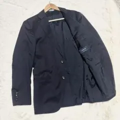 美品　NEW YORKER ニューヨーカー　紺ブレ　ガンメタ　ネイビー　L