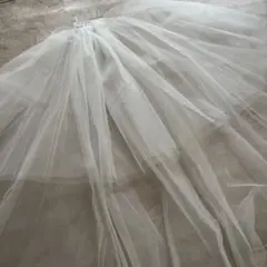 【値下げ】無地ウェディングショートベール2層ベールダウン ブライダル 結婚式