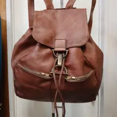 美品 モンテローザ MONTEROSA レザーリュック 本革 日本製 赤 バッグ 