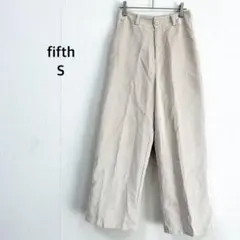 【フィフス】ワイドパンツ S アイボリー コーデュロイ ハイウエスト 薄手生地