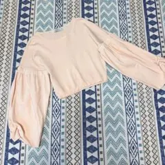 ZARA ザラ ピンク ボリュームスリーブ 春ニット セーター クロップド丈