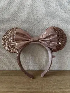 ディズニー スパンコールカチューシャ ミニー ピンク