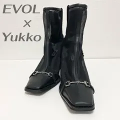 [大人気]EVOL×Yukko コラボ チュールショートブーツ メッシュ 美品
