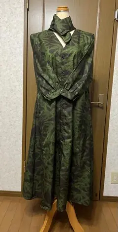 着物リメイクシャツワンピース　大島紬　正絹のサムネイル