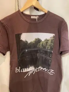 ブラウン フォトプリント Tシャツ Mサイズ