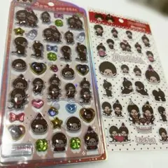 【正規品】モンチッチ うるちゅるポップシール ぷくっとシール ２種セット