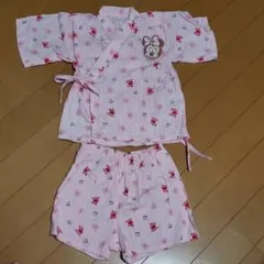 ミニーピンク甚平　女の子 80㎝