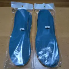 Mサイズ クッション性 インソール 青 黄