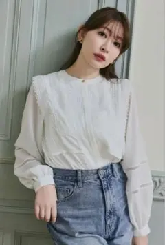 herlipto Alline Lace Blouse white Mサイズ