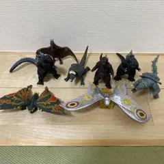 HGガチャポン 初版 ゴジラ1 スーパーメカゴジラなしの5体セット 美品
