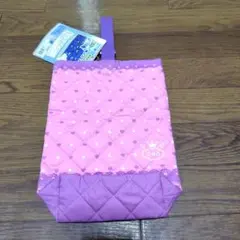 シューズバッグ（上履き入れ）キルティング　ピンク色