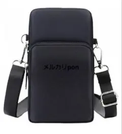 軽量 小型 スマホポーチ　ショルダー　鞄 黒　財布 サコッシュ　ポシェット