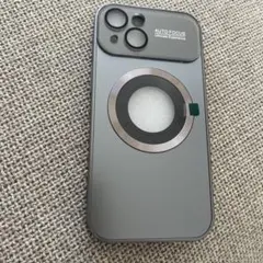iPhone15用ケース グレー マグネット充電対応