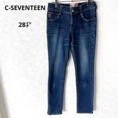 シーセブンティーン　デニム　C316 スリムフィットデニムパンツ ダークブルー