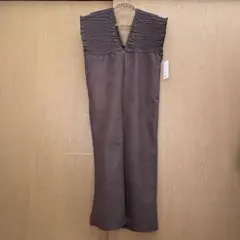 ブラウンリブデザインオールインワン Mサイズ