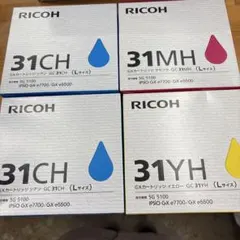 【値下売切り】リコー　純正インクＧＣ31（Lサイズ）4色セット　新品未使用 値下売切り】リコー 純正インクGC31（Lサイズ）4色セット 新品未使用