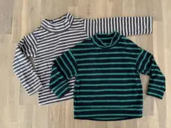ボーダー　フリース　タートルネック　2枚セット