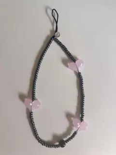 NUBIAN String Tingハート型と雲型ビーズの携帯ストラップ - メルカリ