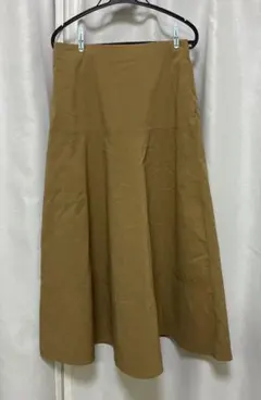 タグ付き　UNIQLO コットンナイロン サーキュラースカート ベージュ S
