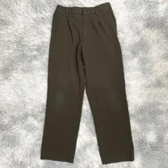 【UNIQLO】ユニクロ メンズ タックワイドパンツ ブラウン Sサイズ