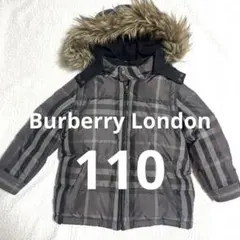 バーバリーロンドン　110 ノバチェック　メガチェック　ダウンコート ファー付き