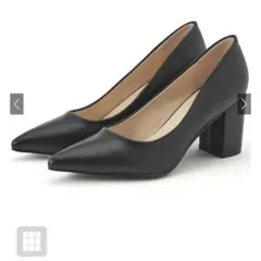 GRL レザーポインテッドトゥパンプス[gd1555] ブラック 黒