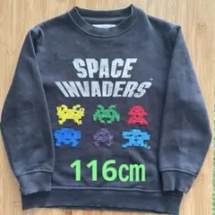 ZARA KIDS ザラ　スペースインベーダー　トレーナー裏起毛　116㎝