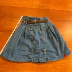 【 ピンクラテ 】デニム スカート キュロット パンツ ( 140cm )