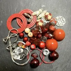 SALE レッドビーズアソート