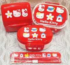 平成レトロキティハローキティ ランチボックス 4個セット - メルカリ