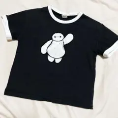ベイマックス　リンガーTシャツ　黒　100